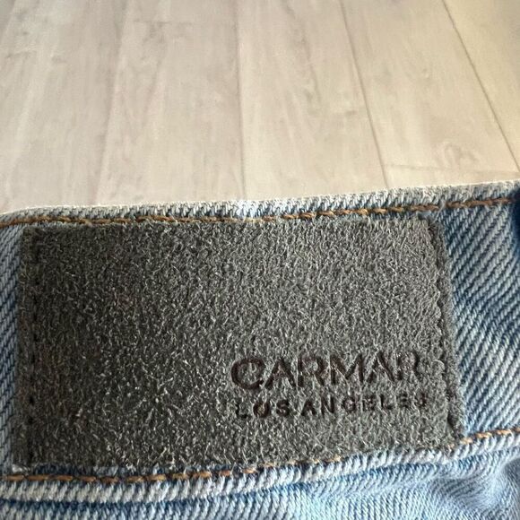 Carmar Denim Los Angeles Zip Up Shorts Size 25 distressed - Picture 9 of 10
